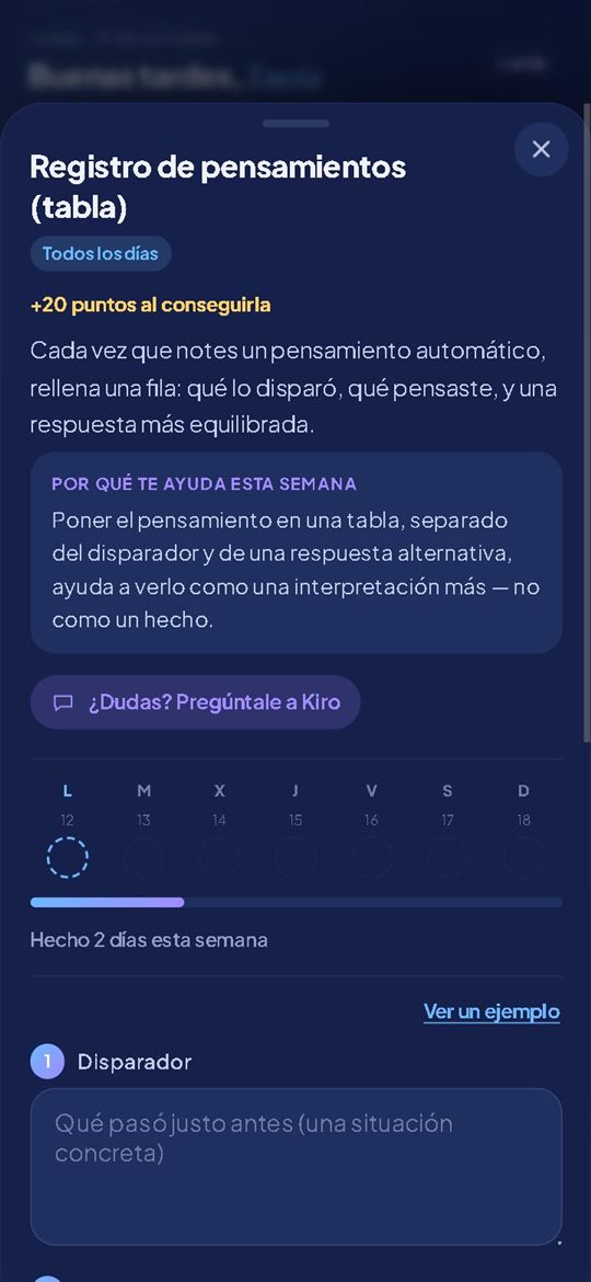 Detalle de un ejercicio